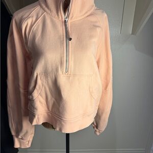 Women's Lululemon light pink/Peach Half-Zip Pullover Hoodie